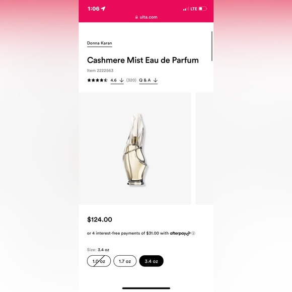 Donna Karan Cashmere Mist large sized bottle - Picture 2 of 7